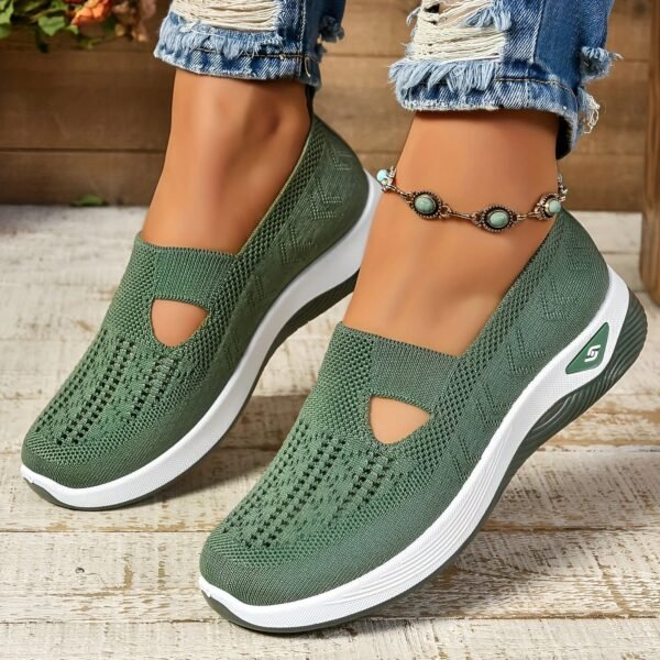 Nora | Ortopedyczne Buty Slip-On – Zielony