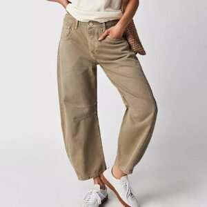 Jean Bohemian Wygodne Regular-Fit – Beżowy