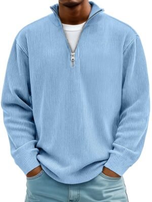 Calix | Modny Stylowy Sweter – Niebieski