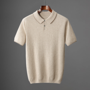 Dávid | Klasyczny T-shirt Mykonos – Beżowy